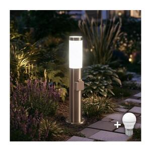 Imagine BRILAGI - Lampă LED de exterior cu priză ELIA 1xE27/7W/230V 4000K IP44 50 cm crom