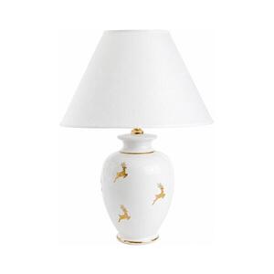 Imagine Kolarz 731.70W.150 - Lampă de masă NONNA 1xE27/100W/230V cu cerbi, alb/auriu