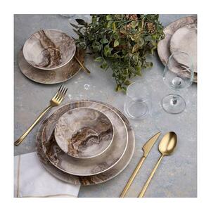 Imagine Set de veselă 24 piese maro/ceramică