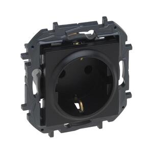 Imagine Legrand - Priză de perete SCHUKO 250V/16A NILOE STEP neagră