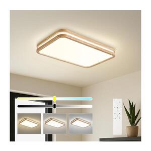 Imagine BRILAGI - Corp de iluminat LED reglabil MOLINA SQUARE LED/54W/230V stejar 60x40 cm + telecomandă