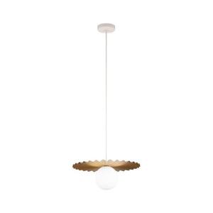Imagine Lustră suspendată pe cablu SUNPLISS 1xG9/10W/230V Ø 35 cm, auriu/crem