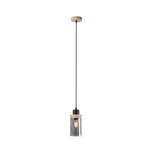 Imagine Candelabru pe cablu WOODNEST 1xE27/15W/230V pin/negru fumuriu