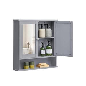 Imagine Dulap de baie cu oglindă ZARA 58, 5x56, 5 cm gri