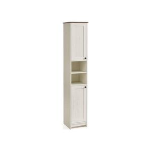 Imagine Dulap de baie LEXI 30x170 cm alb/maro