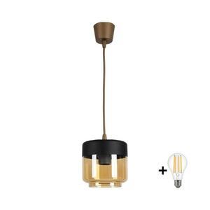 Imagine BRILAGI - Lustră LED R GLASS 1xE27/60W/230V Ø 14 cm maro/bej fumuriu/negru