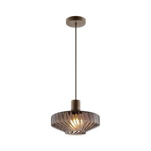 Imagine Brilliant - Pendul pe cablu LYN 1xE27/20W/230V Ø 28 cm maro/maro fumuriu