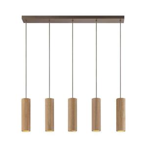 Imagine Brilliant - Lustra suspendată pe cablu LAKEWOOD 5xGU10/10W/230V maro