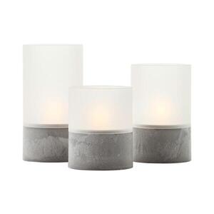 Imagine Brilliant - Set de 3 lumânări LED BOUGIE LED/2xAA IP44 gri/alb