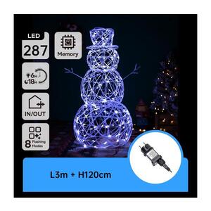 Imagine - Decorațiune LED de exterior pentru Crăciun, om de zăpadă, 3, 6W/31/230V 6500K 120cm IP44