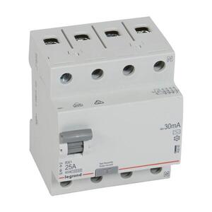 Imagine Legrand - Întrerupător diferențial 4 poli RX3 4P 25 A 30 mA AC
