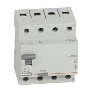 Imagine Legrand - Întrerupător diferențial cu 4 poli RX3 4P 40A 30 mA AC