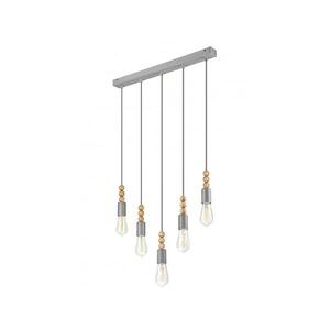 Imagine Candelabru pe cablu SIMON 5xE27/60W/230V gri