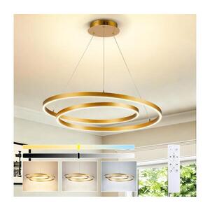 Imagine BRILAGI-LED Lampă suspendată dimerizabilă pe cablu TWISTER LED/75W/230V 3000-6000K aurie +cu telecomandă