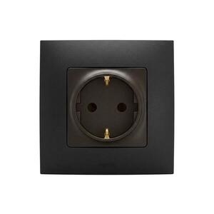 Imagine Legrand - Priză casnică cu ramă SCHUKO 250V/16A NILOE, neagră
