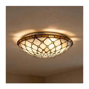 Imagine BRILAGI - Tiffany plafonieră cu vitralii IVORY 2xE27/60W/230V Ø 40 cm