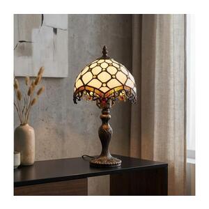 Imagine BRILAGI - Lampă de masă Tiffany din vitralii IVORY 1xE27/60W/230V