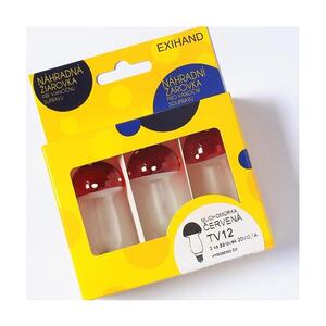 Imagine SET 3x bec de rezervă MUSHROOM E10/20V/0, 1A roșu