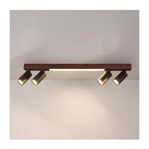 Imagine BRILAGI - Spot LED SELE 4xGU10/30W/230V + LED/20W negru/decor stejar