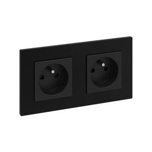 Imagine Legrand - Priză dublă de perete 250V/16A NILOE STEP neagră
