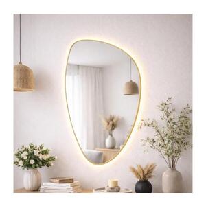 Imagine Baltica Design- Oglindă LED cu iluminare integrată STONE FLUID 15W/230V 4500K 92x55 cm IP65 auriu