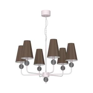Imagine Candelabru pe lanț GRENADA 6xE14/15W/230V maro/crem