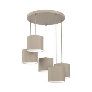 Imagine Lustru suspendat pe cablu ARDEN 5xE27/15W/230V Ø 58 cm bej