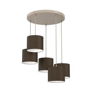 Imagine Candelabru suspendat pe cablu ARDEN 5xE27/15W/230V bej/maro