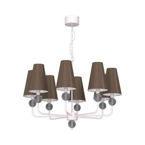 Imagine Candelabru pe lanț GRENADA 8xE14/15W/230V maro/crem