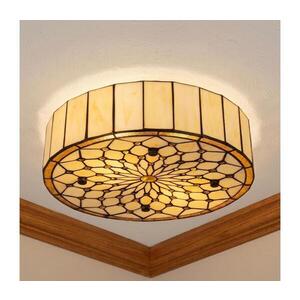 Imagine BRILAGI - Tiffany plafonieră din vitralii IVORY 2xE27/60W/230V Ø 40 cm