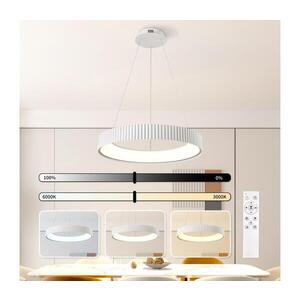Imagine BRILAGI - Lustra LED dimabilă FALCON MODERN LED/54W/230V Ø 60 cm albă + telecomandă