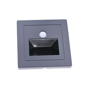 Imagine Lampă LED pentru scări cu senzor de mișcare și de amurg LED/3W/230V 6000K negru