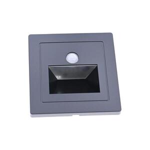 Imagine Lampă LED pentru scară cu senzor de mișcare și de amurg LED/3W/230V 3000K neagră