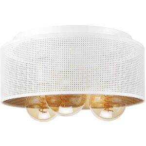 Imagine Plafonier SIRJA PLISADO 3xE27/15W/230V Ø 35 cm alb/auriu