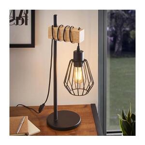 Imagine Eglo 780173 - Lampă de masă TABODI 1xE27/40W/230V maro/negru