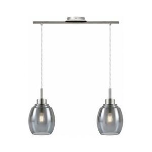 Imagine BRILAGI - LED lustră pe cablu RETRO GLASS 2xE27/60W/230V crom mat/gri fumuriu