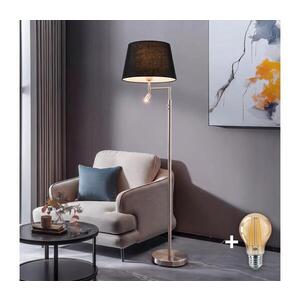 Imagine BRILAGI - Lampadar LED CERIA 1xE27/60W/230V + LED/2, 1W crom mat/negru