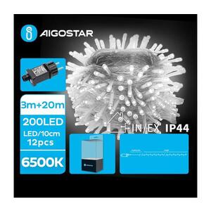 Imagine Instalație LED de Crăciun de exterior 200xLED/8 funcții 23m IP44 alb rece