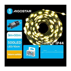 Imagine - Instalație luminoasă de exterior pentru Crăciun, 500 LED, 8 funcții, 53 m, IP44, alb cald