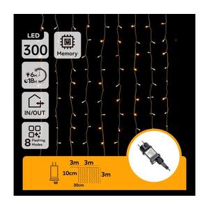 Imagine Instalație LED de Crăciun de exterior 300xLED/8 funcții 6x3m IP44 alb cald
