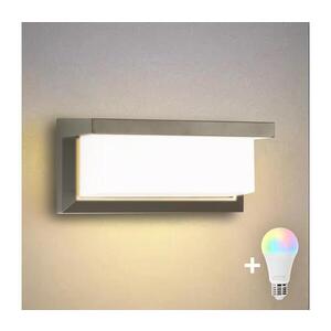Imagine BRILAGI - Aplică de perete LED RGBW BRICKY, pentru exterior, 1xE27/12W/230V, gri, IP54