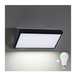 Imagine BRILAGI - Aplică de perete LED RGBW TRIANGLE pentru exterior 1xE27/12W/230V neagră IP65