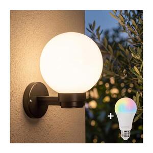Imagine BRILAGI-LED RGBW Aplica de exterior HARBOR 1xE27/12W/230V IP33 negru/alb