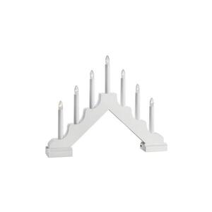 Imagine Sfeșnic LED de Crăciun Markslöjd 706051 EVELIN 7xLED/0, 06W/6xAA alb
