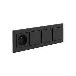 Imagine Legrand-întrerupător triplu unipolar nr. 1 și priză casnică 250V/16A NILOE STEP