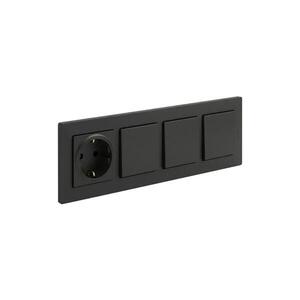 Imagine Legrand-Întrerupător triplu unipolar nr. 1 și priză domo SCHUKO 250V/16A NILOE STEP