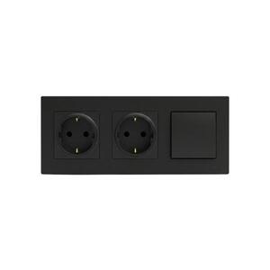 Imagine Legrand-Priză dublă de perete SCHUKO 250V/16A și întrerupător unipolar nr. 1 NILOE STEP