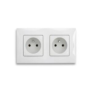 Imagine Legrand - Priză dublă pentru locuință 250 V/16 A cu ramă NILOE albă
