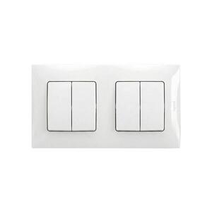 Imagine Legrand - 2x întrerupător dublu nr. 5 cu ramă NILOE albă