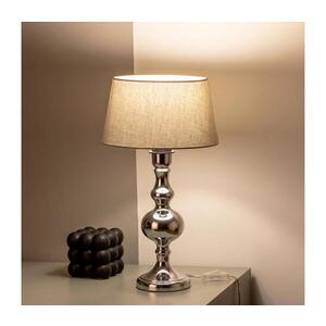 Imagine BRILAGI - Lampă de masă CERIA 1xE27/60W/230V Ø 25 cm crom lucios/gri